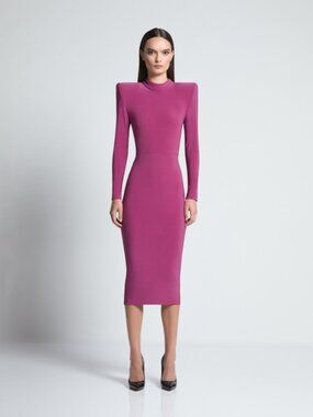 Zhivago 'Zero' Pink, Long Sleeve, Bodycon Midi